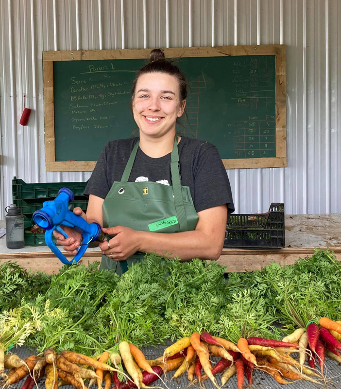 Anne-Cécile & fleurs de courgettes